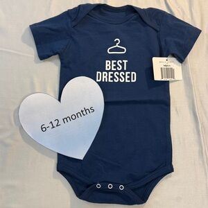 Bella Tunno - NWT - Blue short sleeve Onesie.  Size 6-12 months